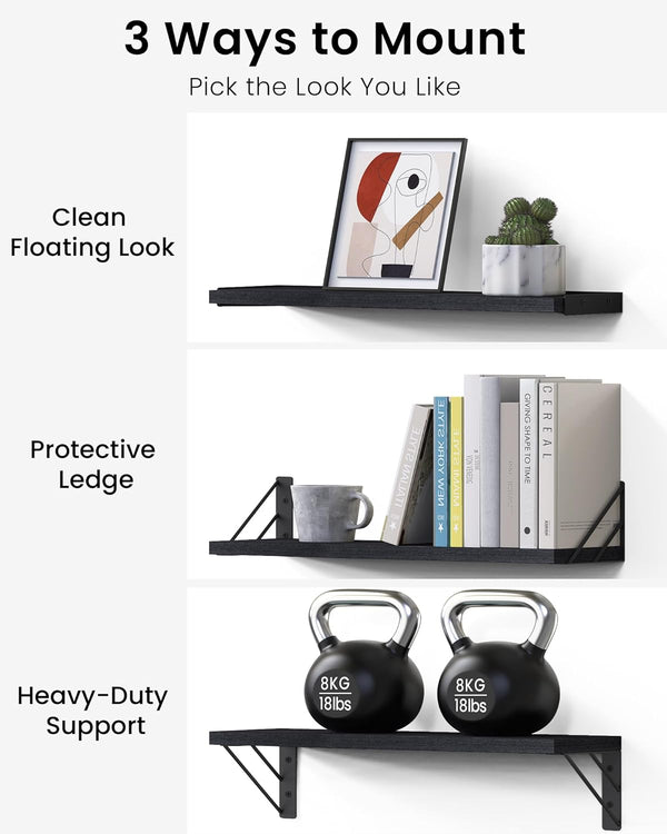 Stylish Floating Bathroom Shelves